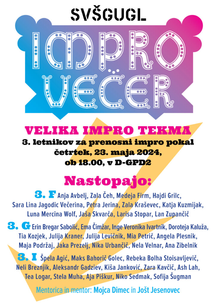 plakat: impro večer 4